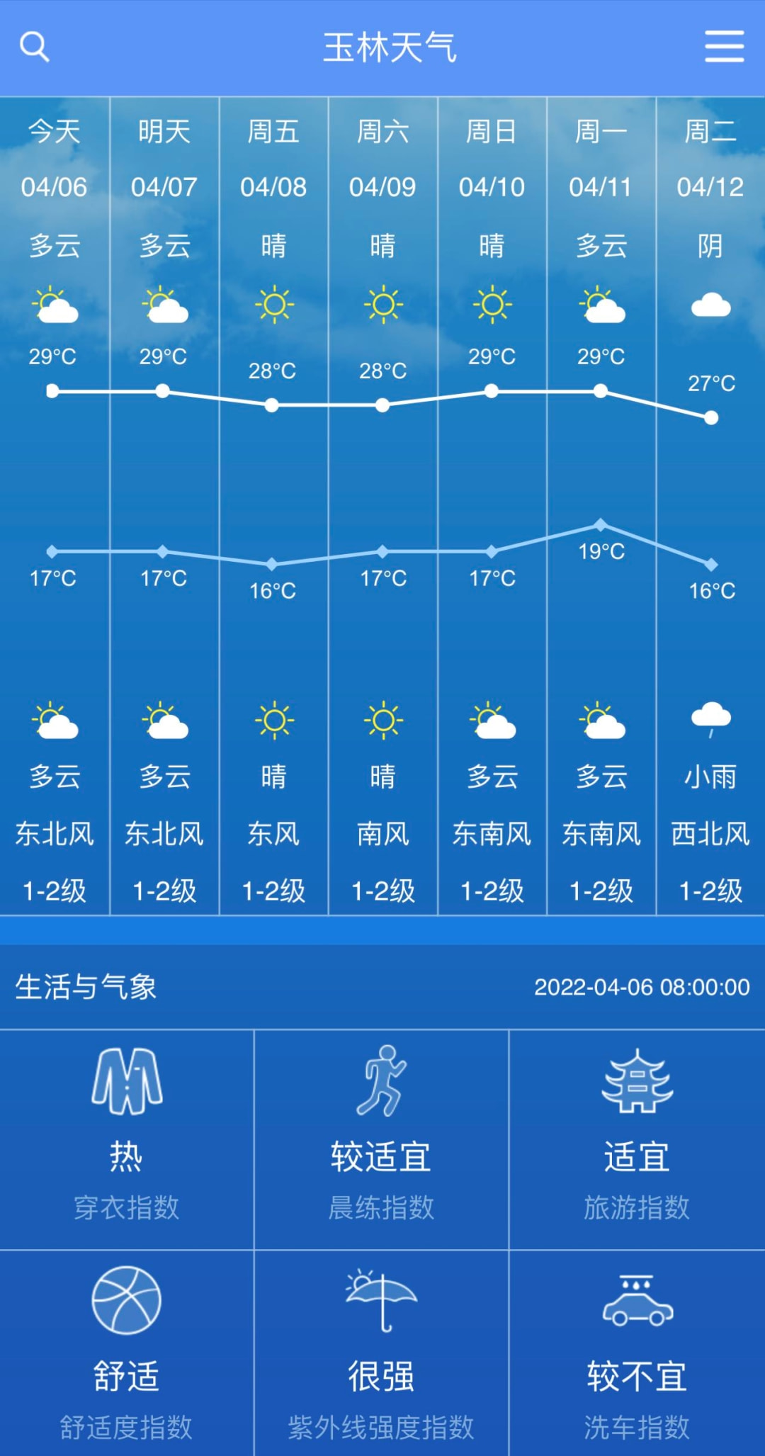 皇经社区最新天气预报